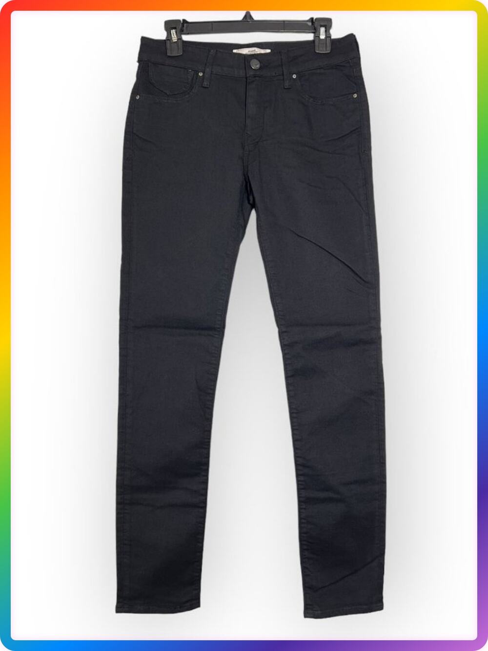 Mavi Uptown Sophie Slim Skinny Jeans SIZE 29x32 Black Mid Rise Stretch Denim